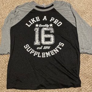 Like a Pro bodybuilding supplements baseball tee